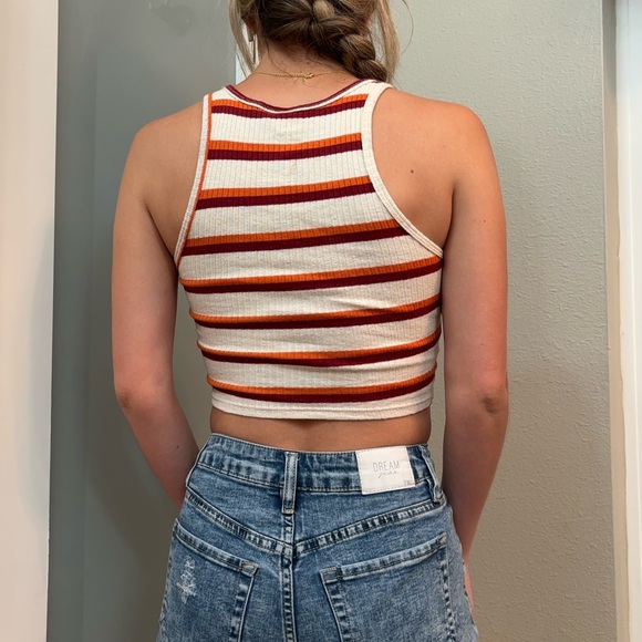 Tillyโs Striped Crop Tank Top - Picture 3 of 9